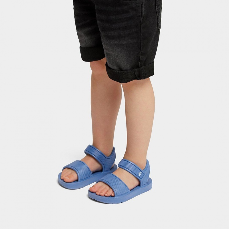 Blue Fitflop Iqushion Eva Kids' Back-Strap Sandals | UAE-7639-YHWSC