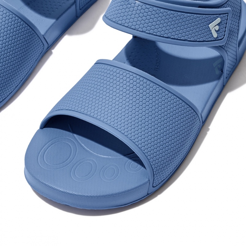 Blue Fitflop Iqushion Rubber Kids' Back-Strap Sandals | UAE-2056-XKYRC