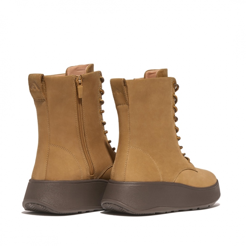 Brown Fitflop F-Mode Nubuck Women's Ankle Boots | UAE-7605-YSTRP