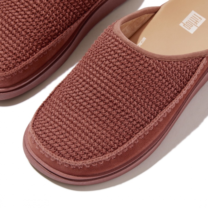 Brown Fitflop Gen-Ff Polyester Knit Cotton Women's Mules | UAE-5928-LKANG