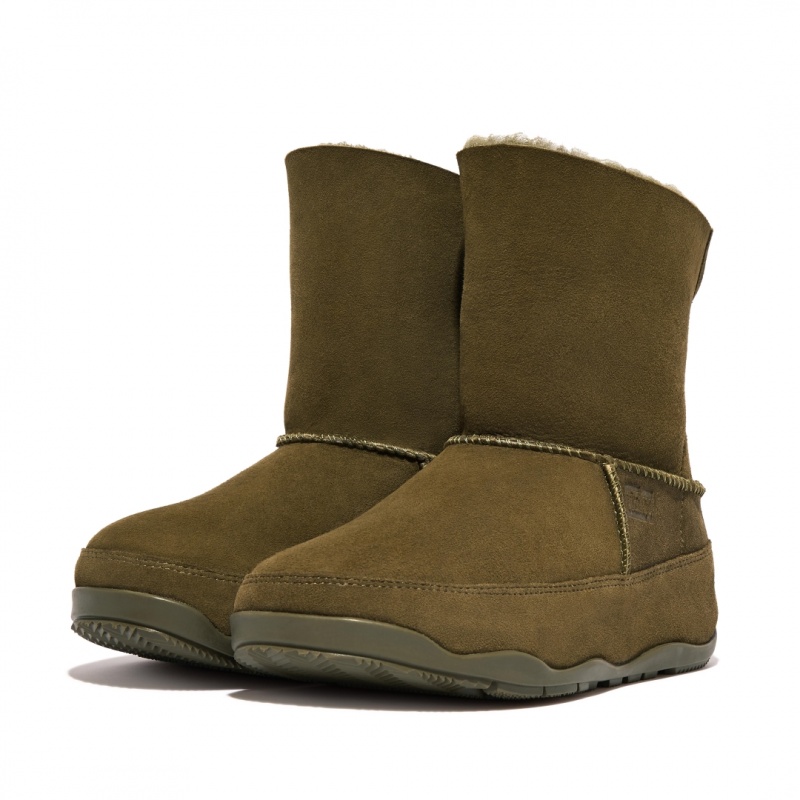 Brown Fitflop Original Mukluk Shearling Women's Ankle Boots | UAE-1246-PFYIS