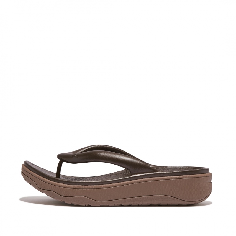 Brown Fitflop Relieff Eva Tpu Thongs Women\'s Toe-Post Sandals | UAE-3592-MBHPG