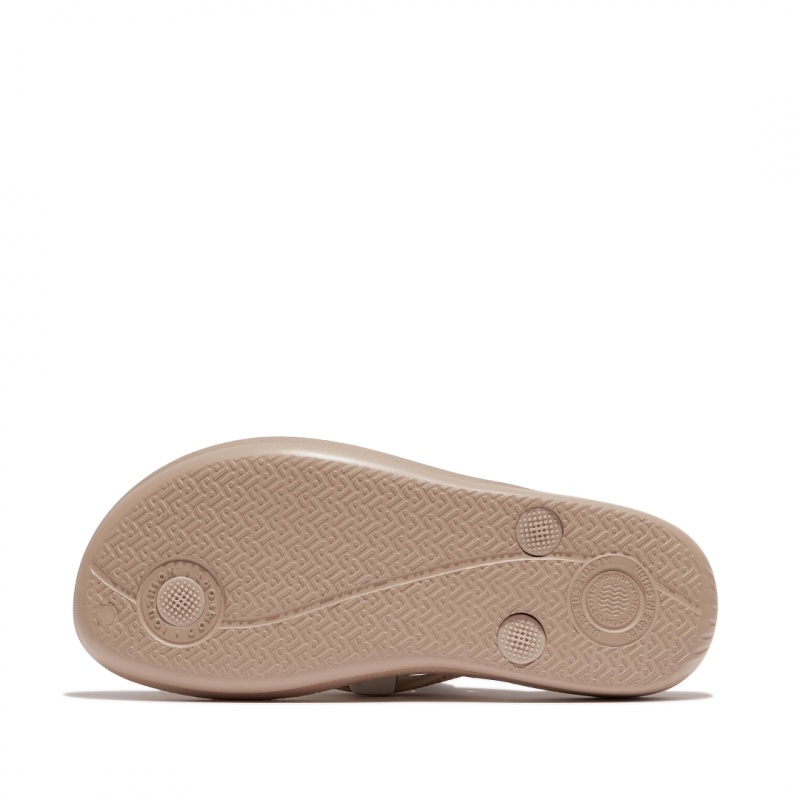 Gold Fitflop Iqushion Rubber Kids' Flip Flops | UAE-0836-YOBQT