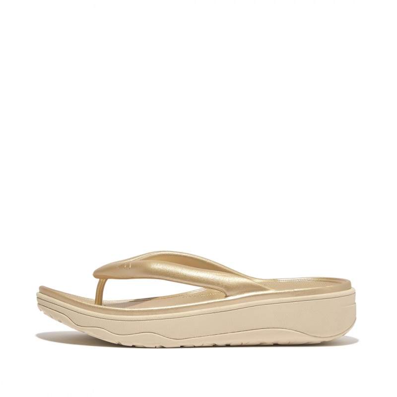 Gold Fitflop Relieff Eva Tpu Thongs Women\'s Toe-Post Sandals | UAE-6025-WTHCQ