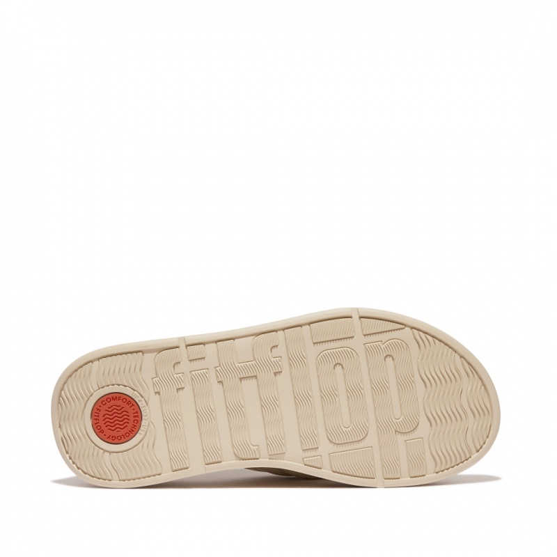 Grey Beige Fitflop F-Mode Slides Women's Slides | UAE-7152-PTOGI