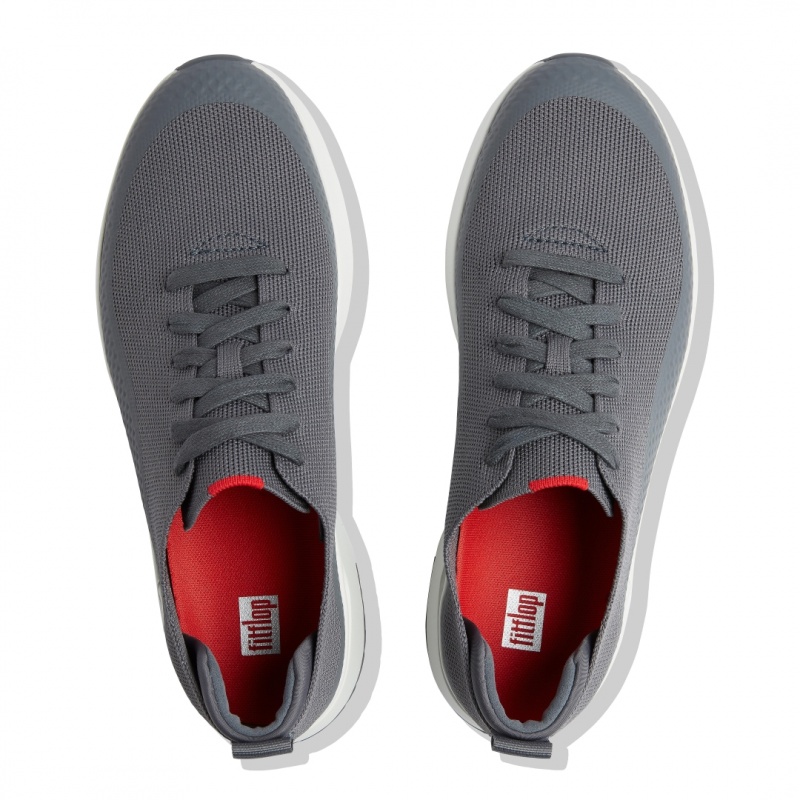 Grey Fitflop Uberknit Ever Knit Men's Sneakers | UAE-4250-NJFIT