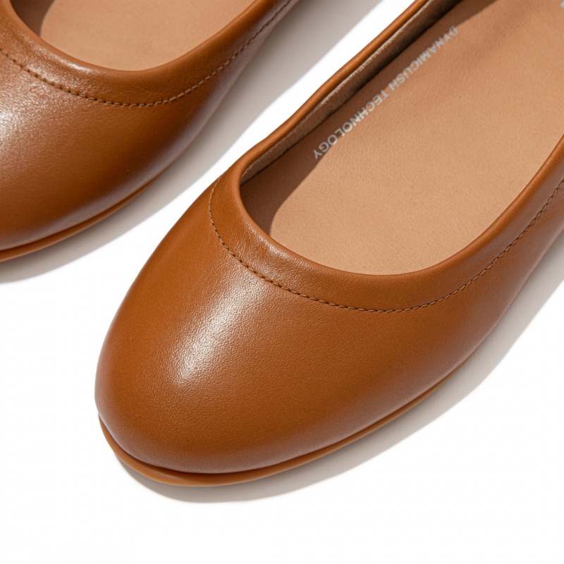 Light Brown Fitflop Allegro Soft Women's Ballet Flats | UAE-0689-CDRIQ