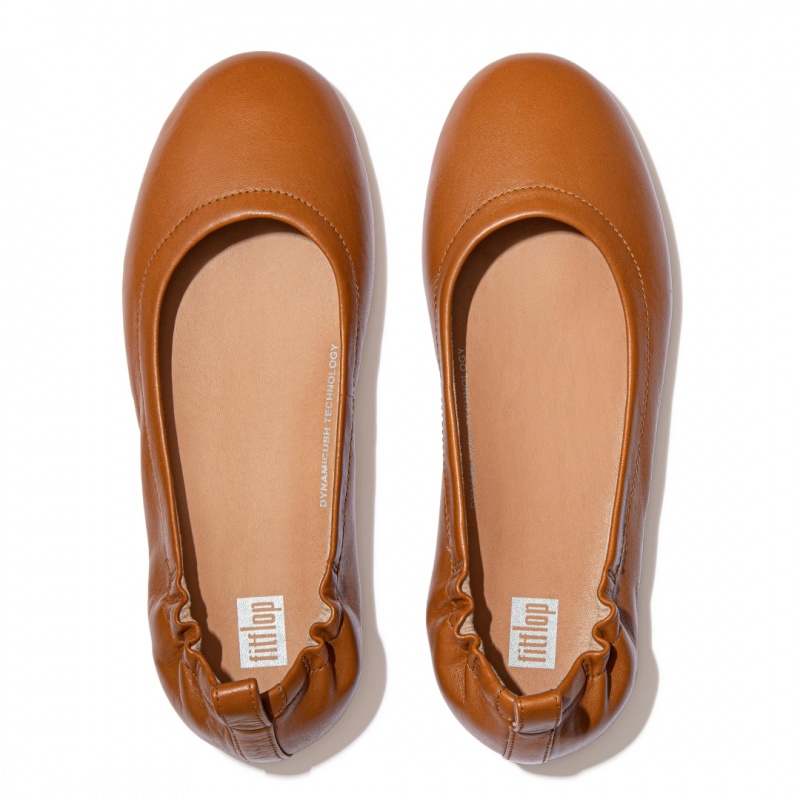 Light Brown Fitflop Allegro Soft Women's Ballet Flats | UAE-0689-CDRIQ