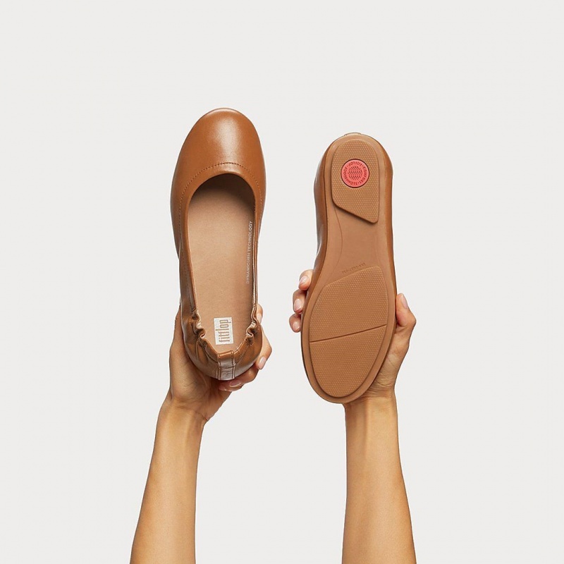 Light Brown Fitflop Allegro Soft Women's Ballet Flats | UAE-0689-CDRIQ