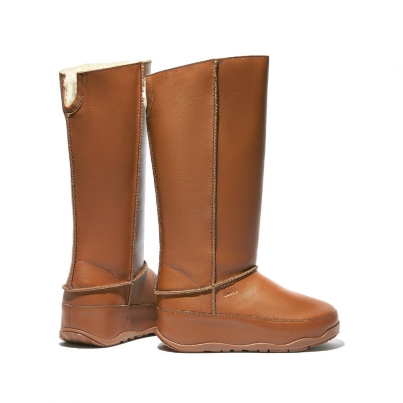 Light Brown Fitflop Original Mukluk Calf Women's Boots | UAE-4918-RZYVL