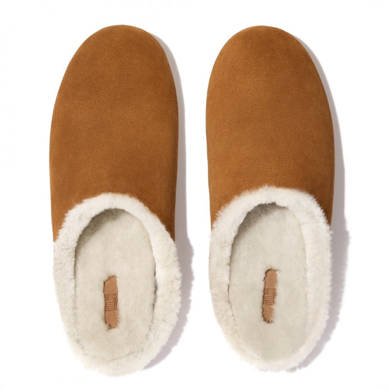 Light Brown Fitflop Shove Men's Slippers | UAE-4023-SUKJI