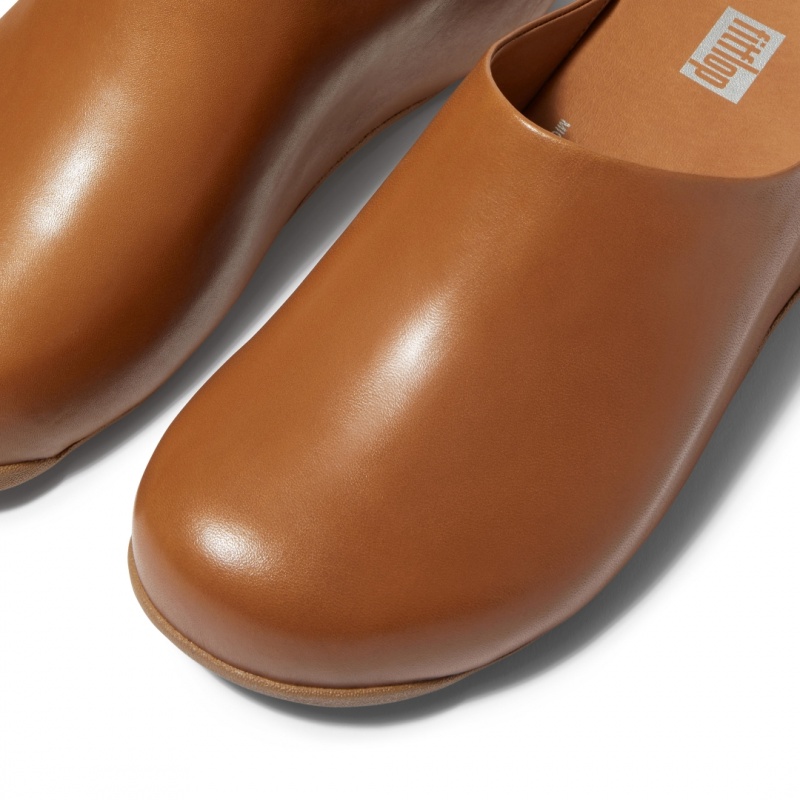 Light Brown Fitflop Shuv Wipe Clean Women's Clogs | UAE-5789-HPZIY