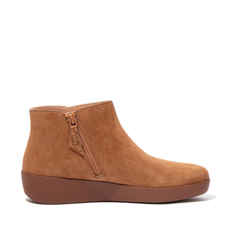 Light Brown Fitflop Sumi Women's Ankle Boots | UAE-2134-SOLWA