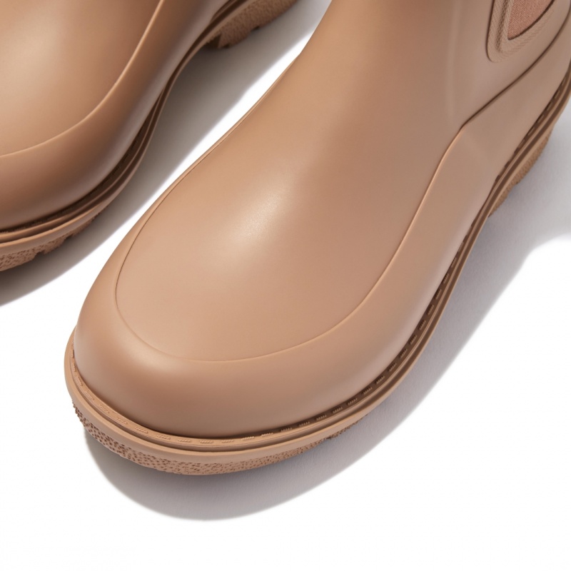 Light Brown Fitflop Wonderwelly Chelsea Women's Rain Boots | UAE-6408-CZEBO