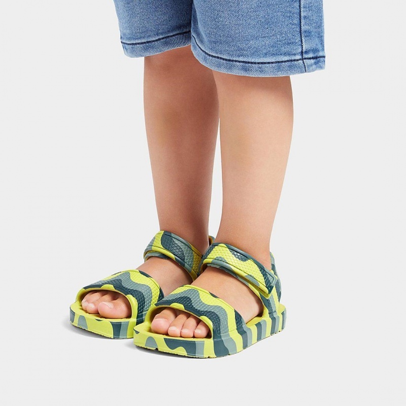 Light Green Fitflop Iqushion Eva Kids' Back-Strap Sandals | UAE-0394-HCDYP