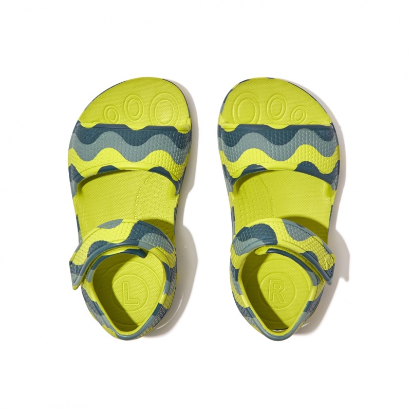 Light Green Fitflop Iqushion Eva Kids' Back-Strap Sandals | UAE-0394-HCDYP