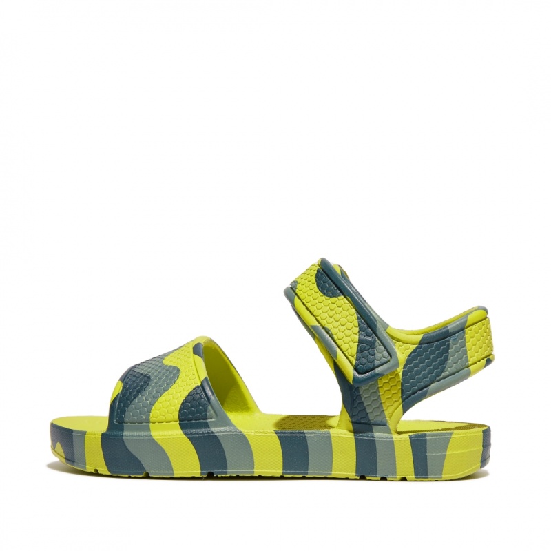 Light Green Fitflop Iqushion Eva Kids\' Back-Strap Sandals | UAE-0394-HCDYP