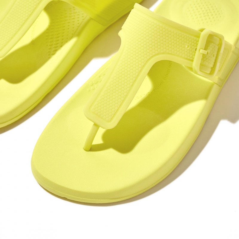 Light Green Fitflop Iqushion Rubber Tpu Flip Flops Women's Flip Flops | UAE-9530-TGFKA