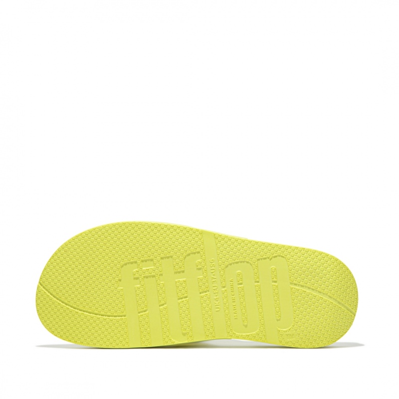 Light Green Fitflop Iqushion Rubber Tpu Slides Women's Slides | UAE-6317-NOTJY