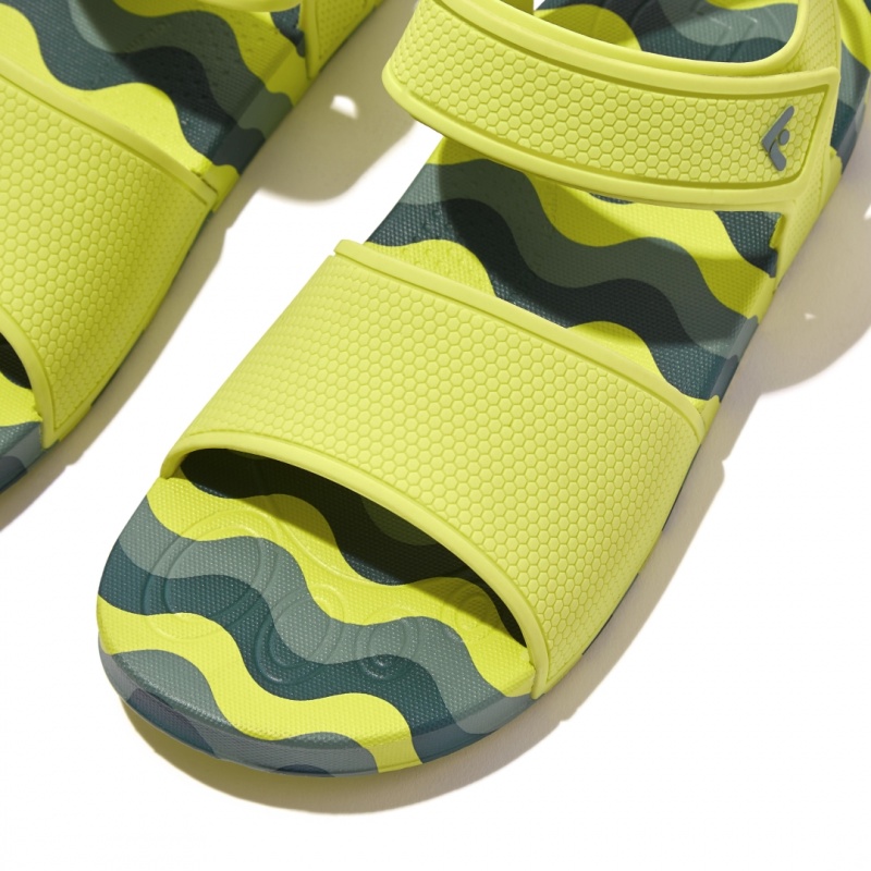 Light Green Fitflop Iqushion Rubber Tpu Kids' Back-Strap Sandals | UAE-2341-XMAEL