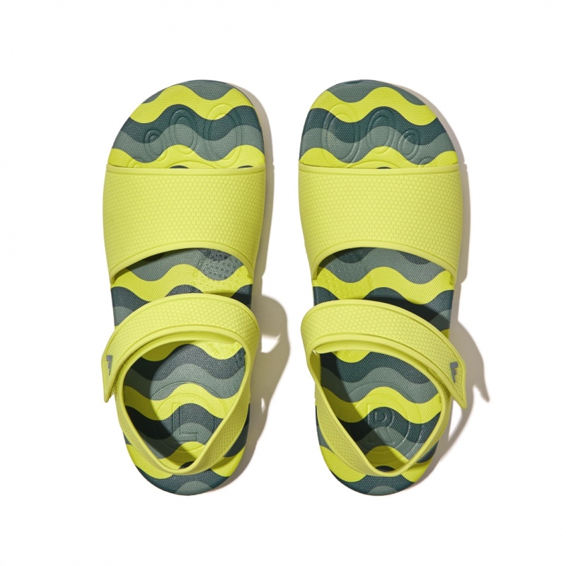 Light Green Fitflop Iqushion Rubber Tpu Kids' Back-Strap Sandals | UAE-2341-XMAEL