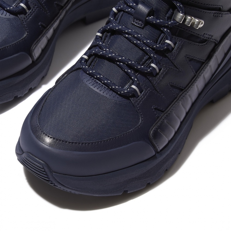 Navy Fitflop Neo-D-Hyker Women's Walking Boots | UAE-5403-YBIUV