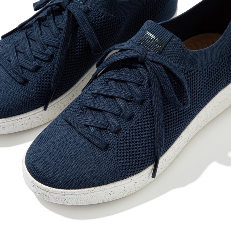 Navy Fitflop Rally E01 Multi Knit Women's Sneakers | UAE-8965-CZLWY