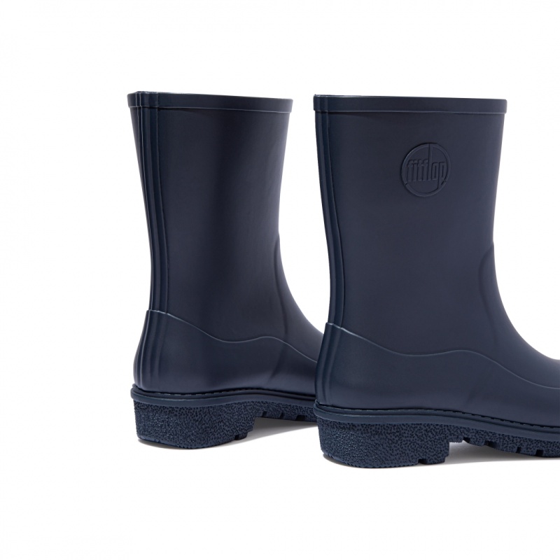 Navy Fitflop Wonderwelly Women's Rain Boots | UAE-3678-ECQXT