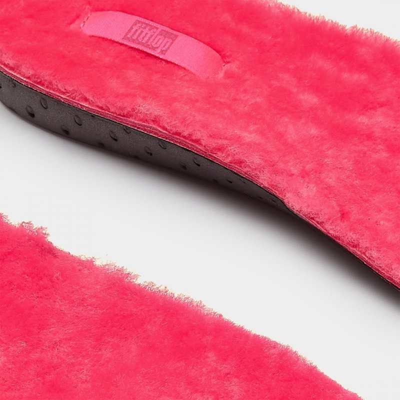 Pink Fitflop Chrissie Shearling Slippers Women's Insoles | UAE-0594-HAJIE