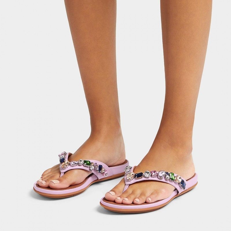 Pink Fitflop Gracie Women's Flip Flops | UAE-9260-RPOVY