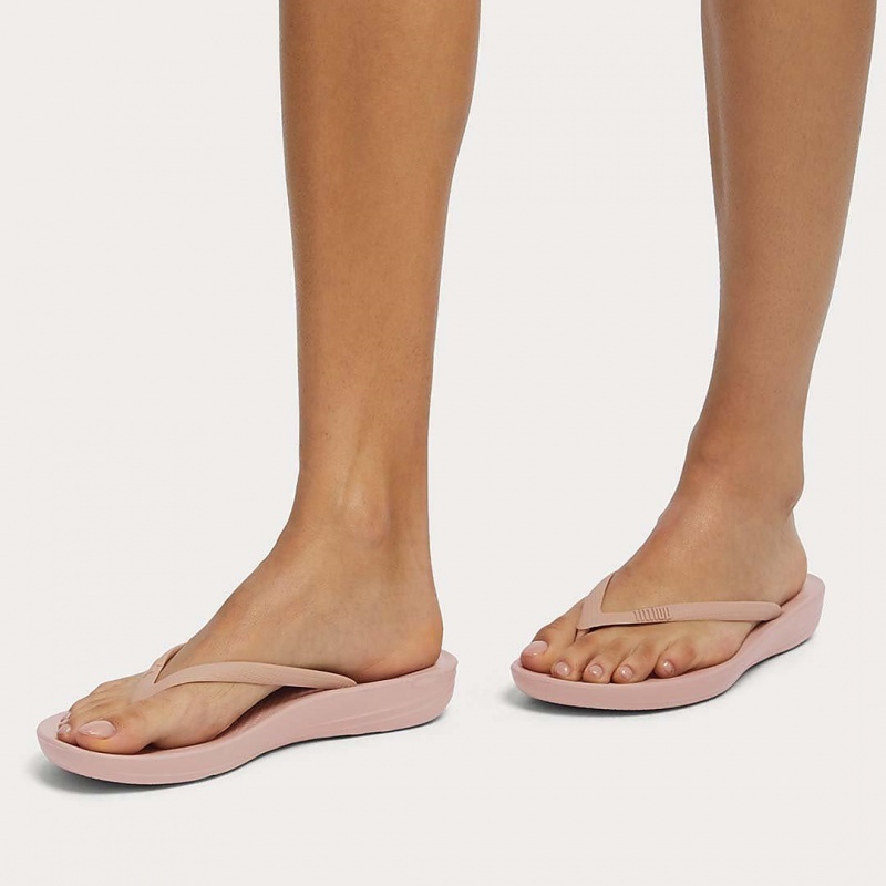 Pink Fitflop Iqushion Ergonomc Women's Flip Flops | UAE-4719-ZCYDL