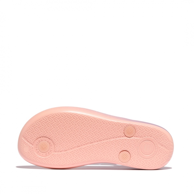 Pink Fitflop Iqushion Rubber Kids' Flip Flops | UAE-2795-PNQFG