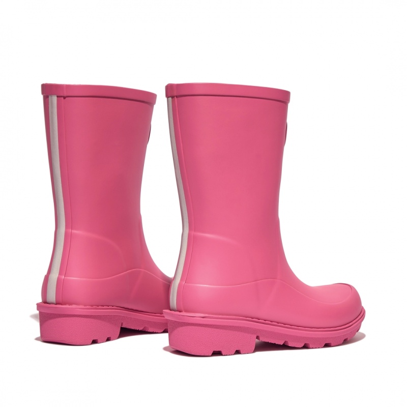 Pink Fitflop Wonderwelly Natural Mix Welly Kids' Rubber Boots | UAE-1243-YJZTR