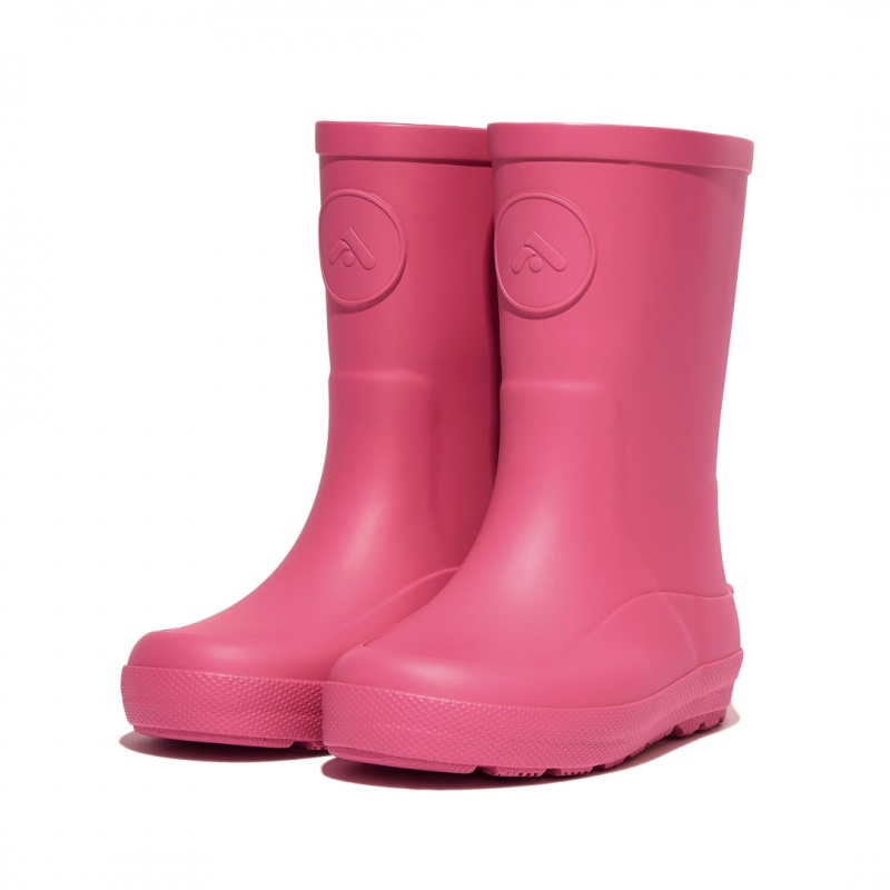 Pink Fitflop Wonderwelly Natural Rubber Mix Kids' Rain Boots | UAE-9450-CDIBY