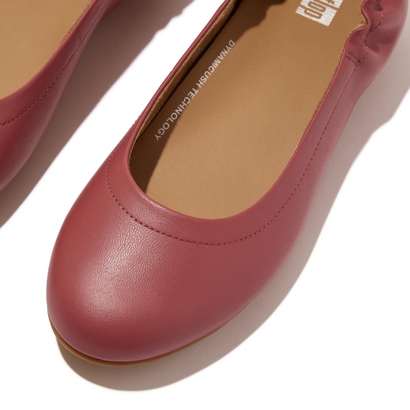 Red Fitflop Allegro Soft Women's Ballet Flats | UAE-2759-HETBW