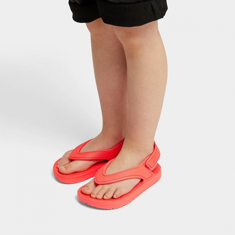 Red Fitflop Iqushion Eva Back Straps Kids' Flip Flops | UAE-5829-CTMHP