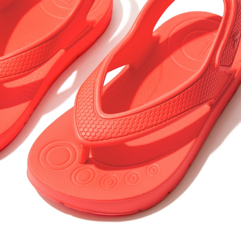 Red Fitflop Iqushion Eva Back Straps Kids' Flip Flops | UAE-5829-CTMHP