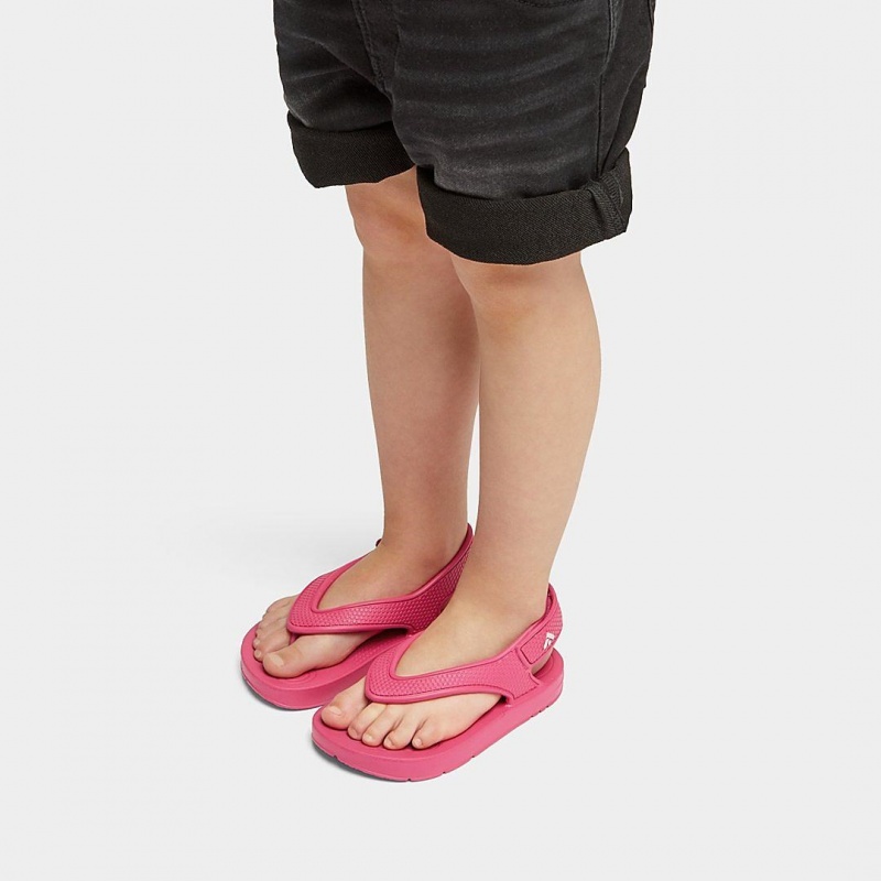 Red Fitflop Iqushion Eva Back Straps Kids' Flip Flops | UAE-1928-KXENW