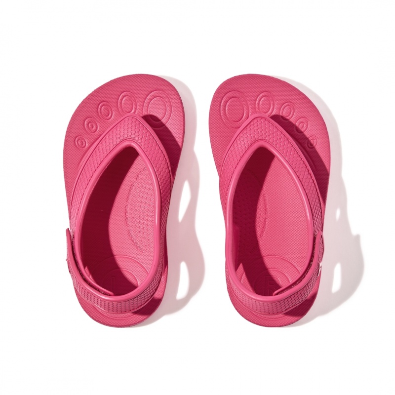 Red Fitflop Iqushion Eva Back Straps Kids' Flip Flops | UAE-1928-KXENW