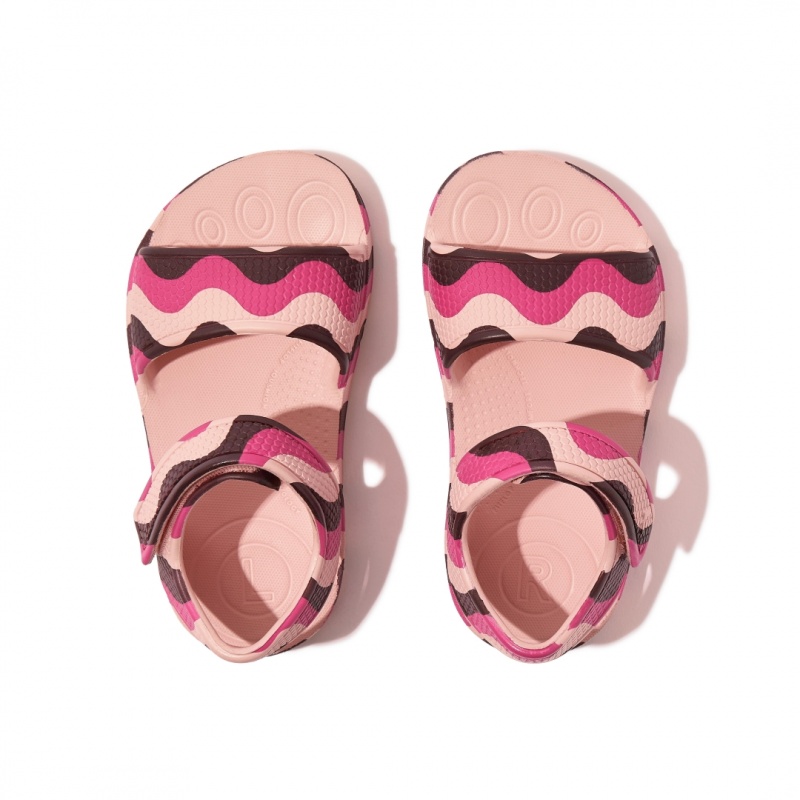 Red Fitflop Iqushion Eva Kids' Back-Strap Sandals | UAE-8314-GZFYO