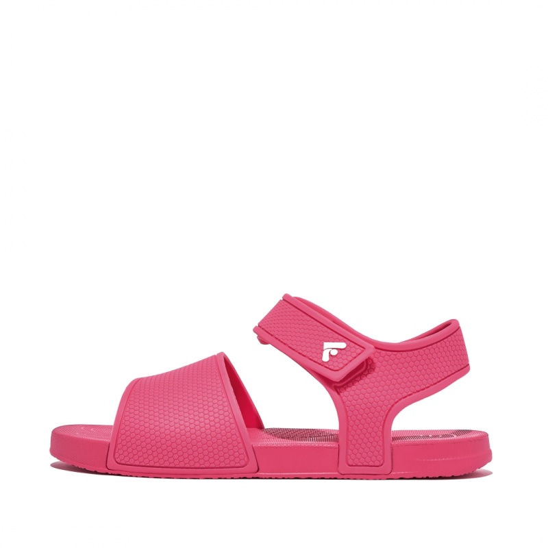 Red Fitflop Iqushion Rubber Kids\' Back-Strap Sandals | UAE-3829-HNGKX