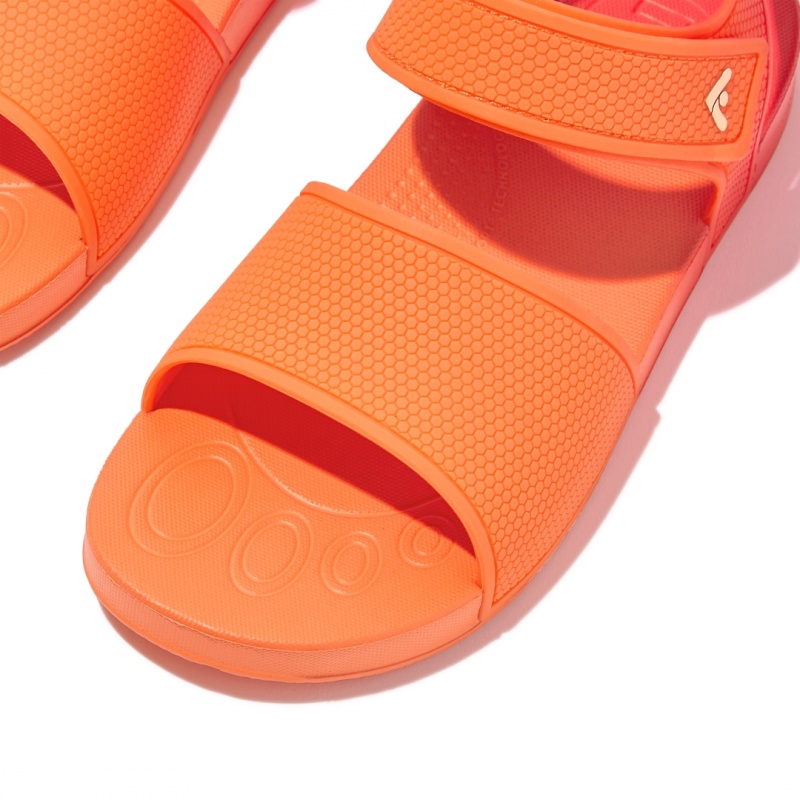 Red Fitflop Iqushion Rubber Kids' Back-Strap Sandals | UAE-8102-BGTSD