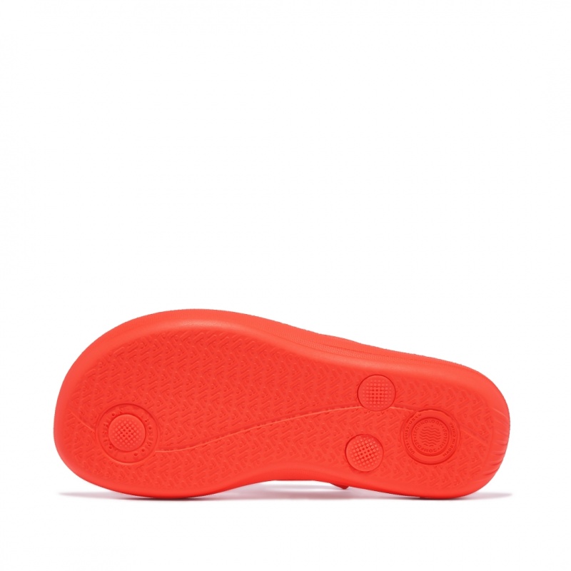 Red Fitflop Iqushion Rubber Kids' Flip Flops | UAE-7964-NHKJC