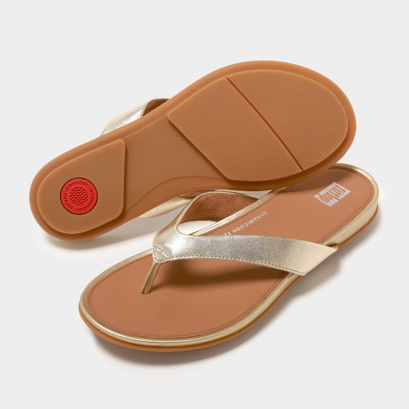 Silver Fitflop Gracie Women's Flip Flops | UAE-6904-DFWLB