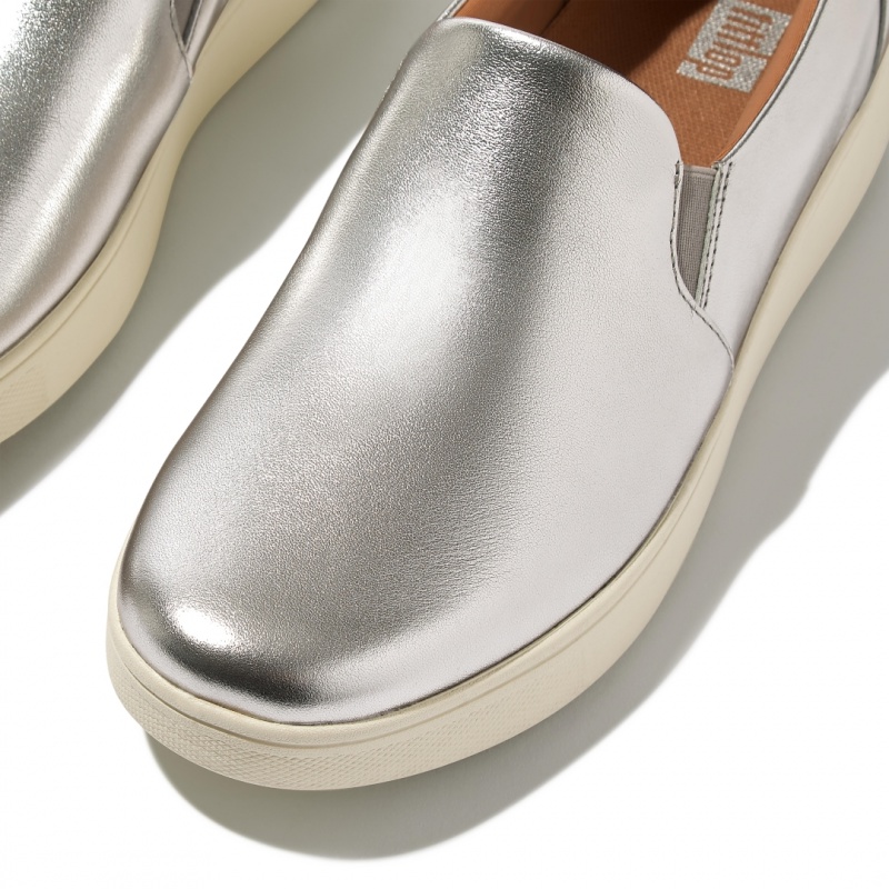 Silver Fitflop Rally Women's Sneakers | UAE-2405-XYTHG