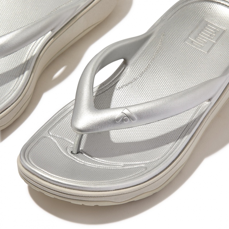 Silver Fitflop Relieff Eva Tpu Thongs Women's Toe-Post Sandals | UAE-3972-SWDIJ