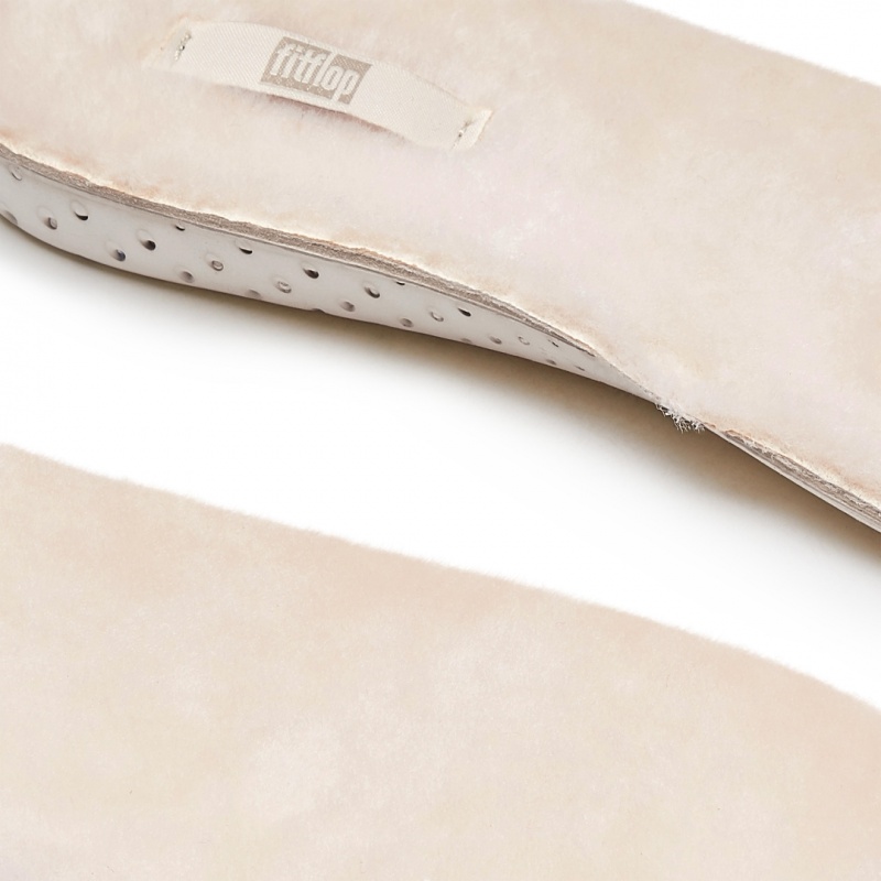 White Fitflop Chrissie Shearling Slippers Women's Insoles | UAE-2410-FLOYD