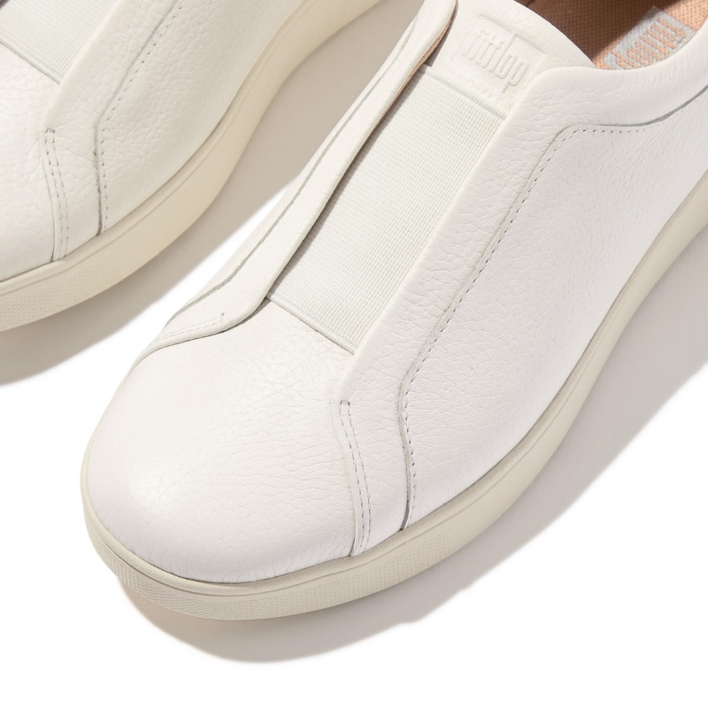 White Fitflop Rally Elastic Women's Sneakers | UAE-5830-IYTVX