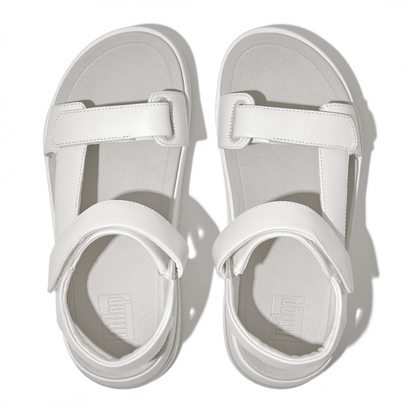 White Fitflop Surff Back Strap Women's Sandals | UAE-1064-EUNCP