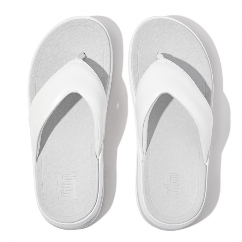 White Fitflop Surff Toe Thongs Women's Thongs | UAE-1307-FHKPR